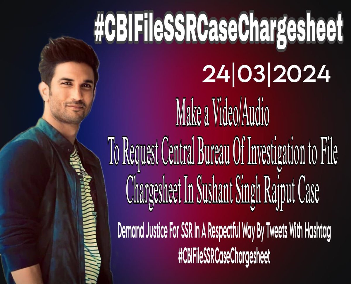 #CBIFileSSRCaseChargesheet Almost 4 years and we are still hopeful that CBI will give us an update and file a chargesheet . 🙏