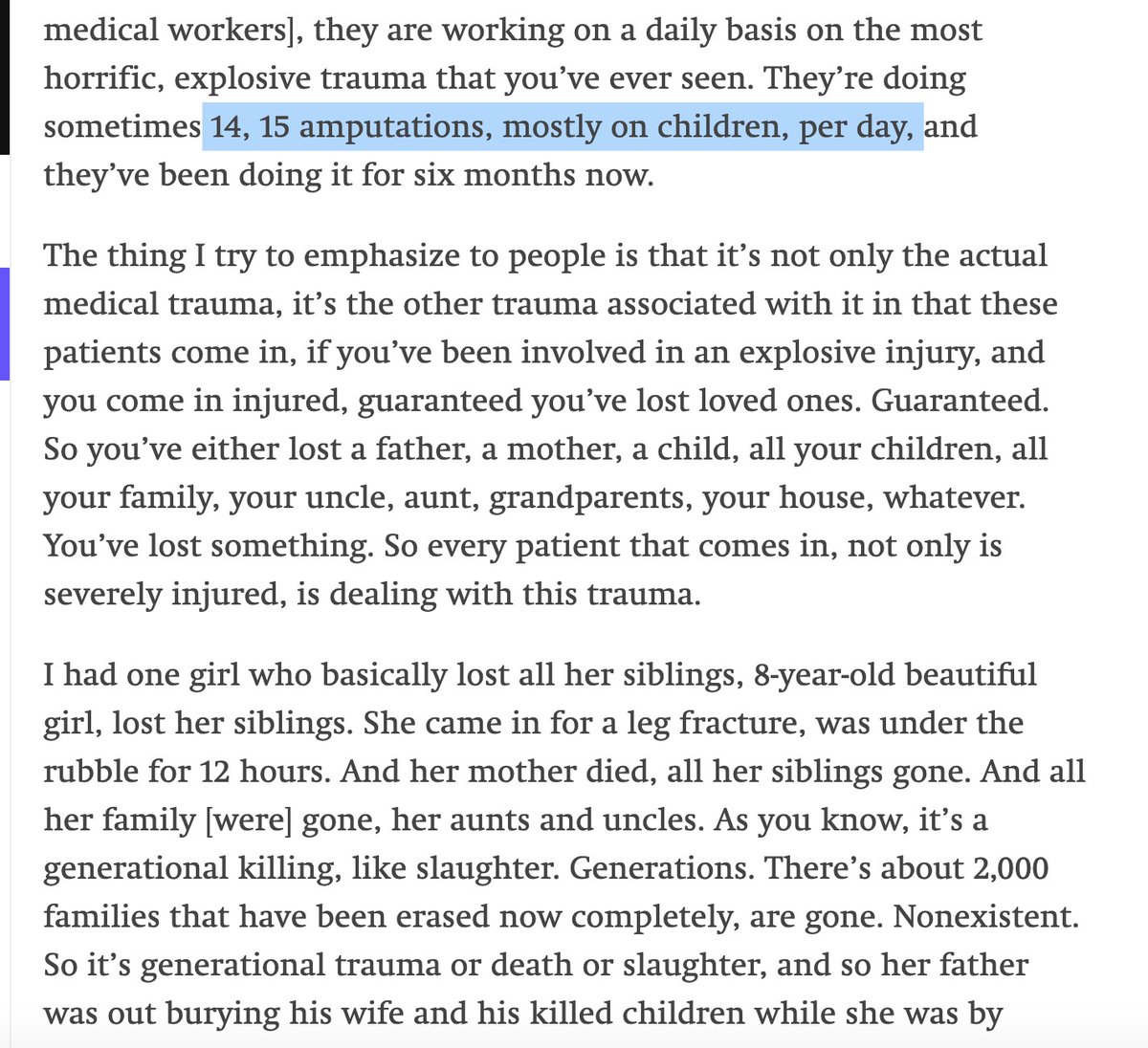 it's going to take a while for Americans to fully realize the scale of the evil we're responsible for, if we ever do