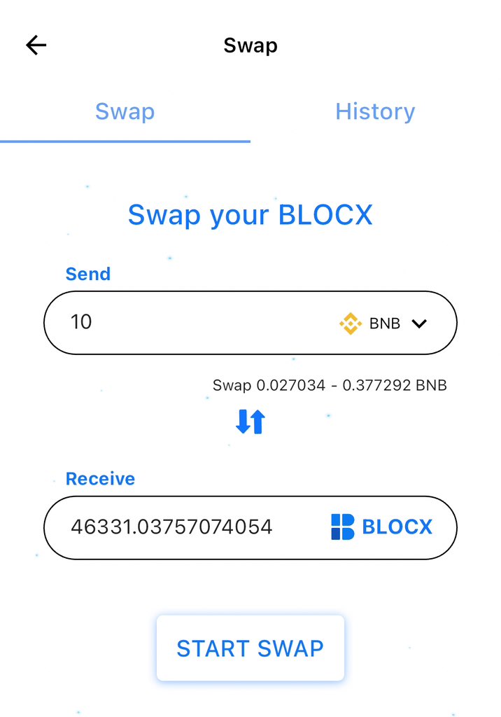Mgw_WAGWAN's tweet image. I would be buying $BLOCX 💎

So firstly I send the 100 BNB to the @BLOCX_TECH mobile wallet,

But why?

Well I Will be using the BLOCX mobile wallet to swap from $BNB to $BLOCX 

Because it’s Fast and easy to use for me, the wallet also supports $ETH with more chain coming 💰
