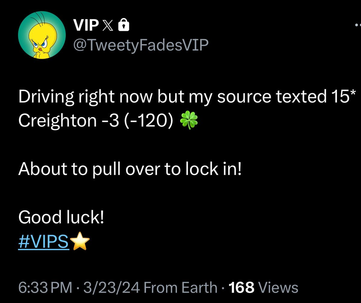 TweetyFades's tweet image. “Double OT is where dogs go to die!”

15* Creighton -3✅✅✅✅

Hallelujah!!!!!!!