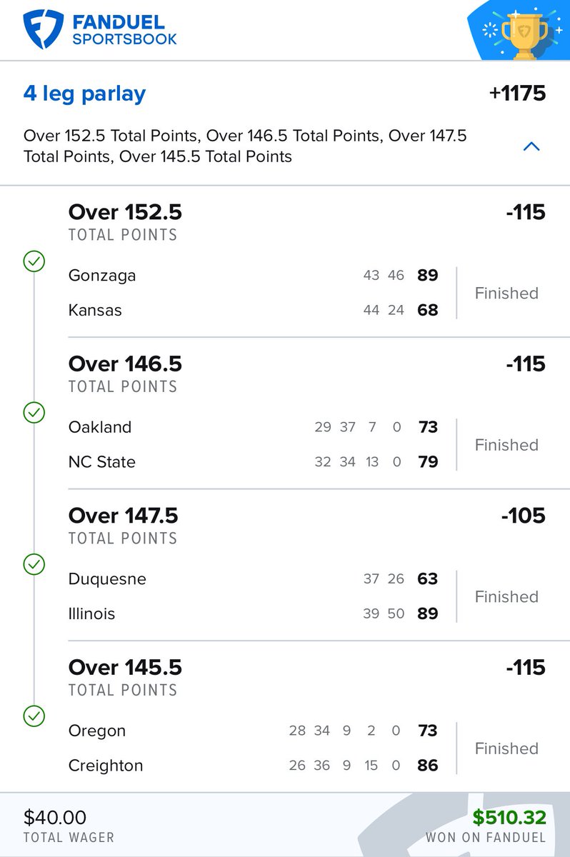 PropTails_'s tweet photo. That’s all folks, what a great night! #GamblingTwitter #GamblingX #Fanduel #MarchMadnes #MarchMadness2024 https://t.co/UpH3F5DQJ0