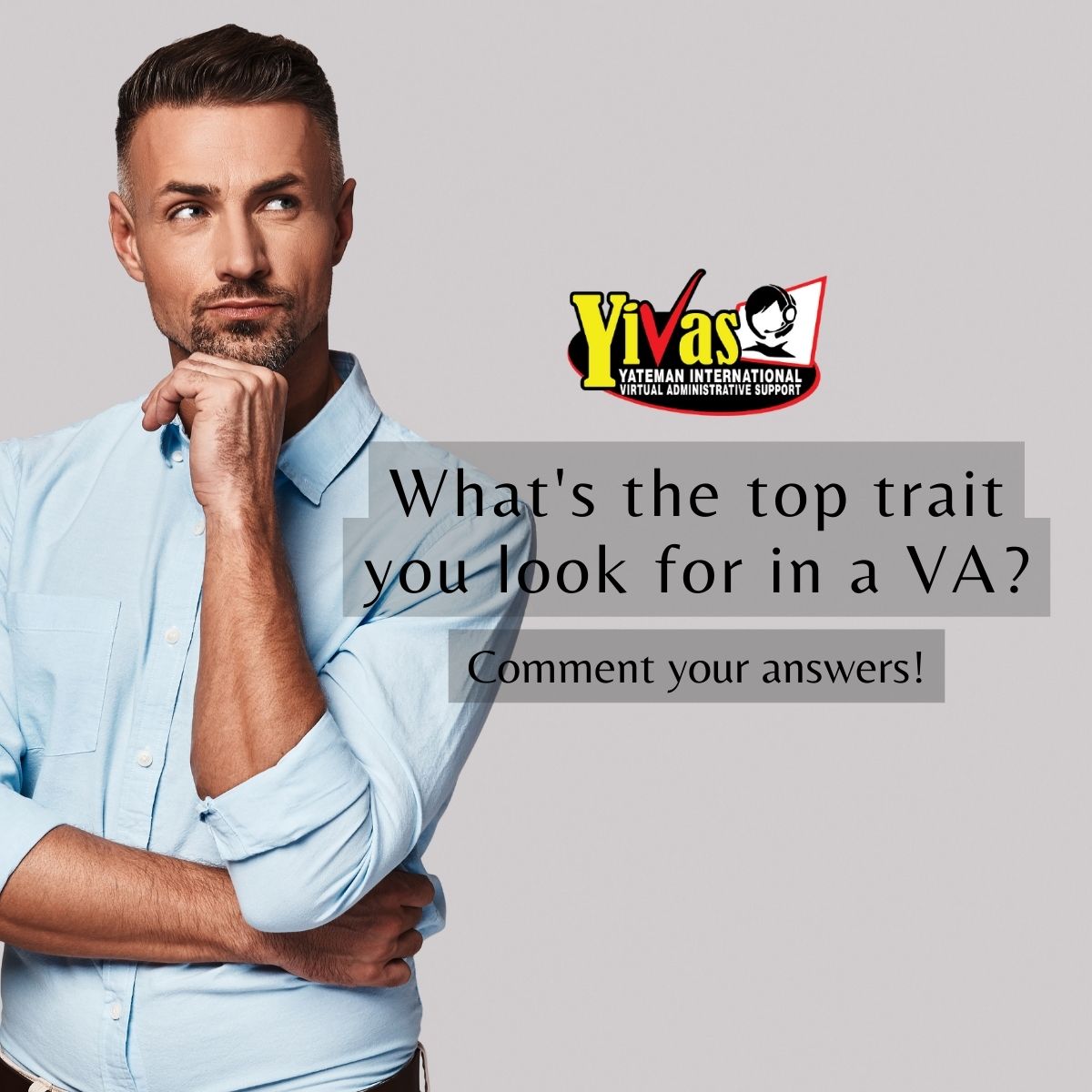 marciayateman's tweet image. Friday Quiz: What's the top trait you look for in a VA? Share your answer! #FunFriday #BusinessQuiz #VACharacteristics #YatemanInternational