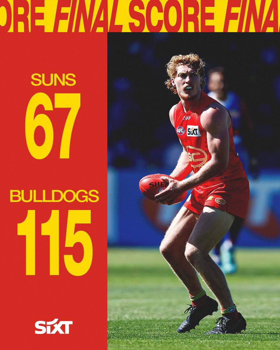 GoldCoastSUNS's tweet image. Dogs too good in Ballarat.

#AFLDogsSuns
