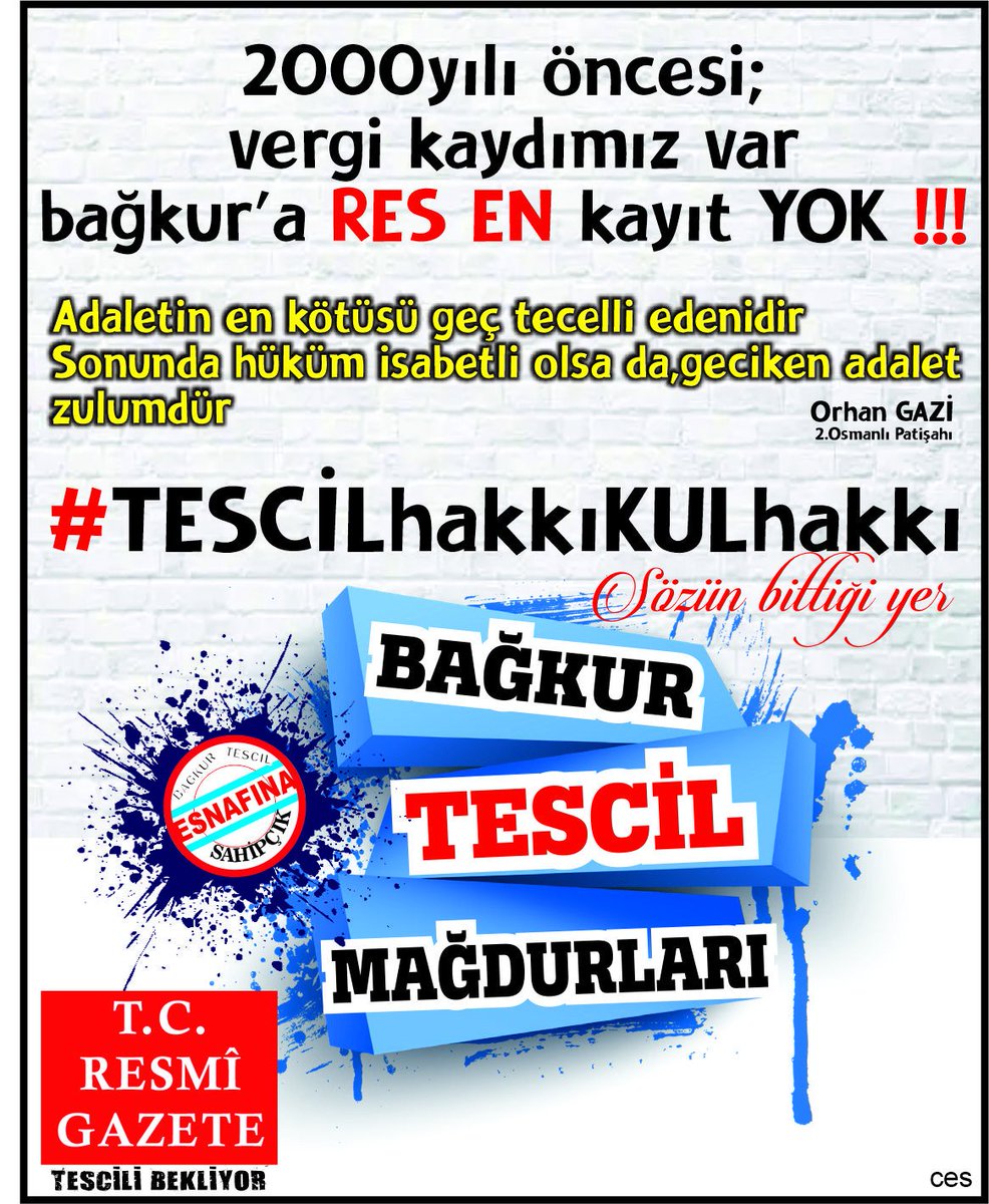 ces_ucan's tweet photo. 1479kanunuu 18. Mad.Tescil e engel #TescilMağduriyetiÇözülsün #TescilMağdurlarıÇözümİstiyor #TescilMağdurlarıÜlkeninÖzEvladı #BağkurTescilMağdurları 
@RTErdogan @isikhanvedat @Akparti @herkesicinCHP @eczozgurozel @dbdevletbahceli @ErbakanFatih  @meral_aksener @huseyin_alpay_ https://t.co/1u92hMFen1