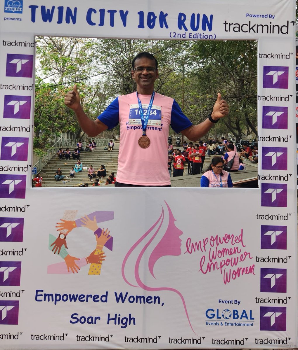 hyderabaddoctor's tweet image. Enjoyed Twin City 10 Km Run (for women empowerment) this morning around the picturesque Hussain Sagar lake, in amazing company of @rashmi_sudhir4 . 
The icing on the cake was Rashmi&apos;s 4th consecutive podium finish in the past 4 running events.
#running #fitness @FitIndiaOff