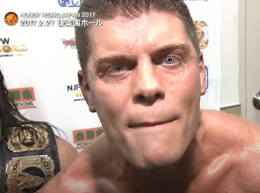 holydemonjett's tweet photo. cody rhodes is the funniest wrestler ever how did i not know he wore an american flag contact lens in Japan https://t.co/wKGRiKD4IQ