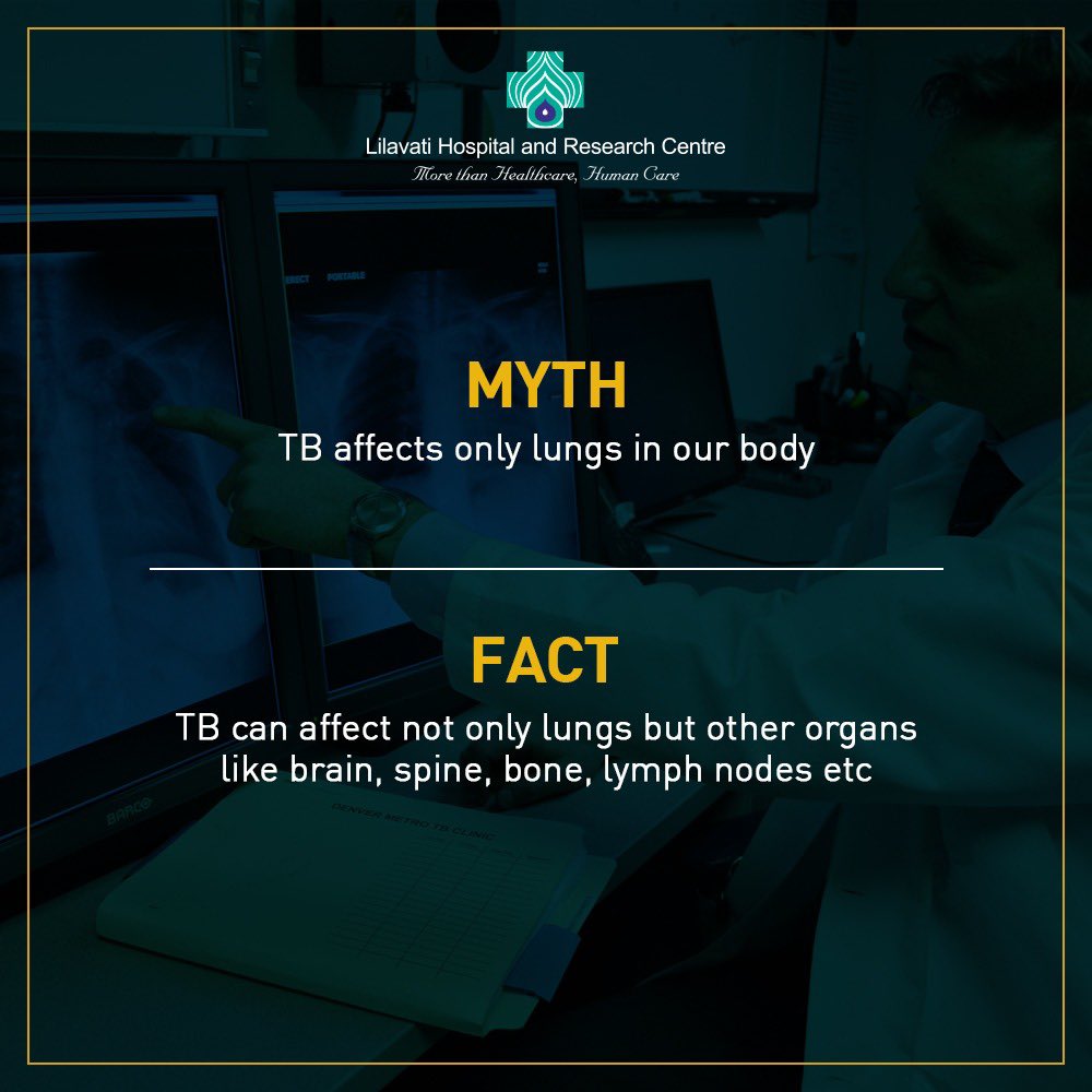 Bust tuberculosis myths with facts! Get the truth on symptoms, transmission, and treatment. Empower yourself with accurate information. #LilavatiHospital #LilavatiHospitalBandra #TertiaryCareHospital #TuberculosisMyths #TBfacts #EmpowerYourself #HealthAwareness #GetTheFacts