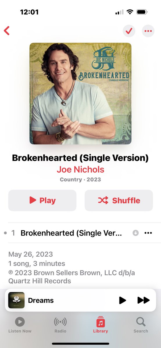 Just purchased @JoeNichols new song Brokenhearted from the @dirtvision QR code while watching @WorldofOutlaws from Kennedale Speedway 🏁🎵