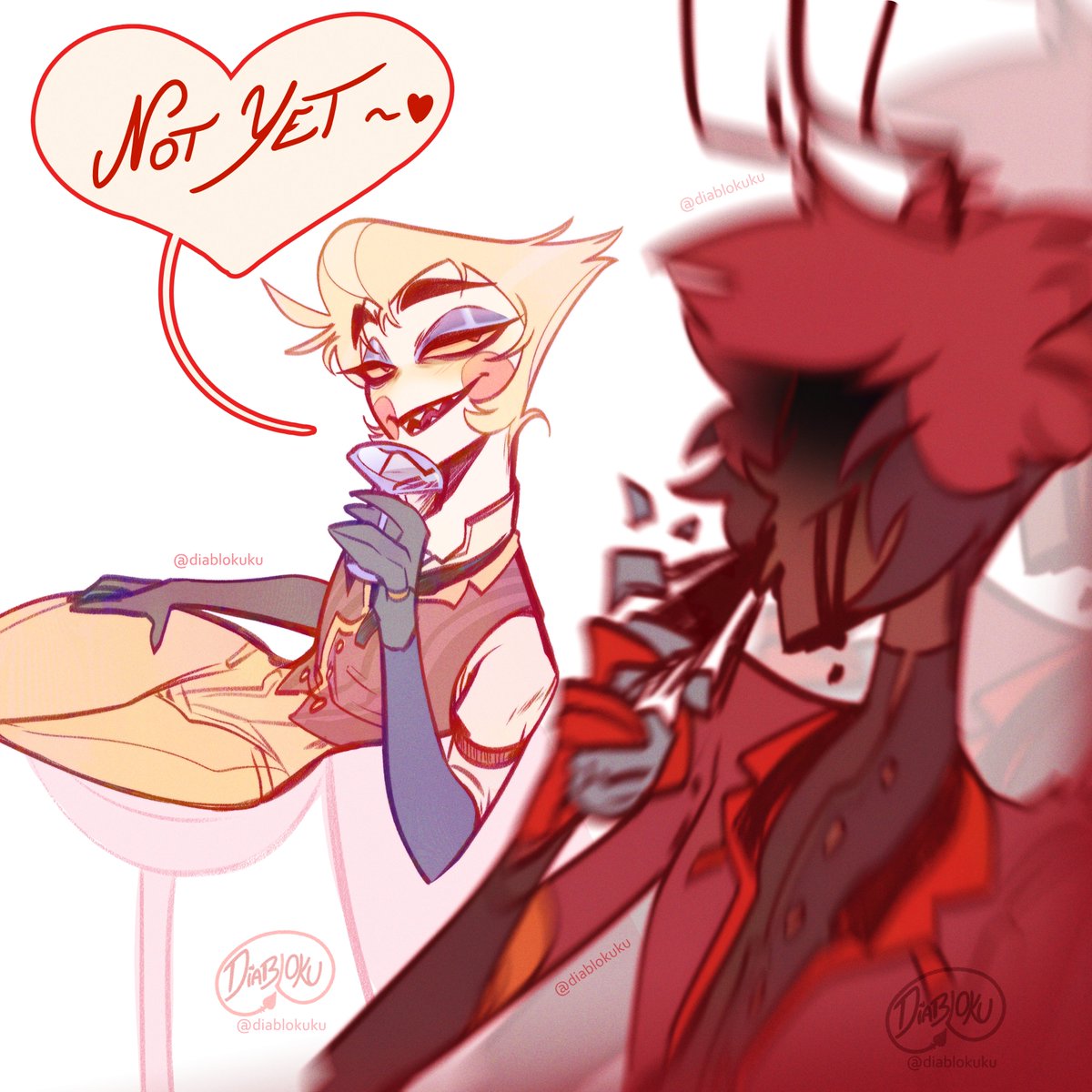 Diablokuku's tweet photo. king of rizz™🥂

#HazbinHotelLucifer #HazbinHotelAlastor #radioapple https://t.co/ptGGAGViA6