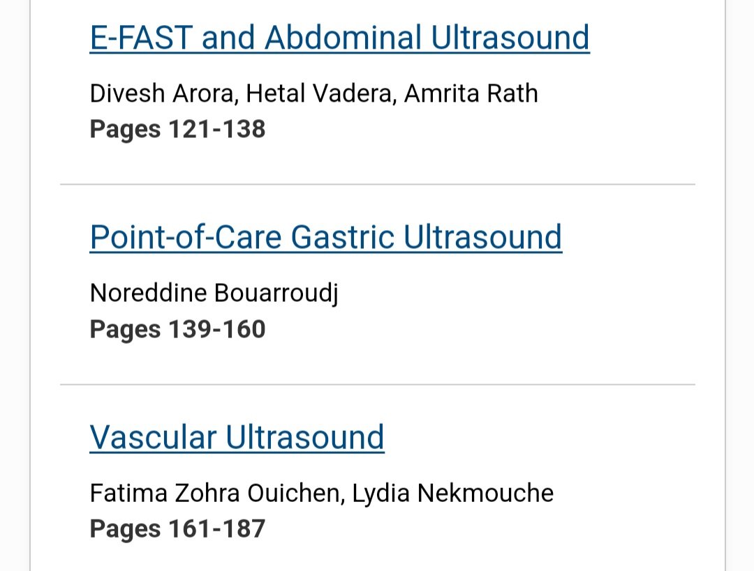 Divesh Arora (@drdivesharora) on Twitter photo #POCUS
#POCUS
Happy to share that a chapter titled " E FAST and Abdominal Ultrasound" has been published in a book by Springer..
Thanks to <a href="/BouarroudjN/">Bouarroudj Noreddine</a> for the wonderful opportunity for writing ✍️ this chapter..
<a href="/AoraIndia/">AORA India</a> <a href="/ESRA_Society/">ESRA | European Society of Regional Anaesthesia</a>
<a href="/ASRA_Society/">ASRA Pain Medicine</a>
link.springer.com/book/10.1007/9… #POCUS
#POCUS
Happy to share that a chapter titled " E FAST and Abdominal Ultrasound" has been published in a book by Springer..
Thanks to <a href="/BouarroudjN/">Bouarroudj Noreddine</a> for the wonderful opportunity for writing ✍️ this chapter..
<a href="/AoraIndia/">AORA India</a> <a href="/ESRA_Society/">ESRA | European Society of Regional Anaesthesia</a>
<a href="/ASRA_Society/">ASRA Pain Medicine</a>
link.springer.com/book/10.1007/9…