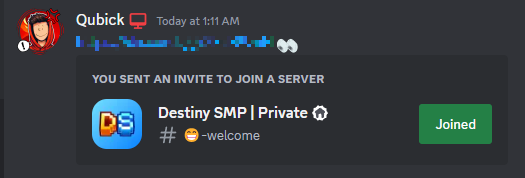 TheDestinySMP's tweet photo. What would you do if you got this DM? https://t.co/jOqFggTaWZ