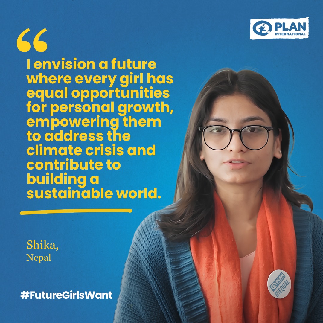 Shika Thapa is raising her voice about the disproportionate impact of climate change and seeking empowerment for a brighter future.🌍💪 #Futuregirlswant #GenderEquality #EducationForAll #ClimateAction