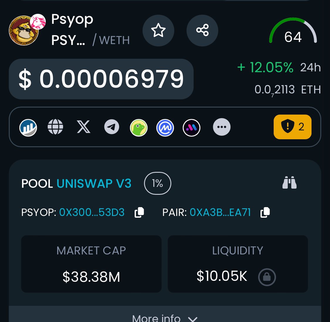 liljjcoinboi's tweet photo. Had to check in on the Ol girl it’s been a minute. $PSYOP

What an opportunity https://t.co/em9meQvHpf