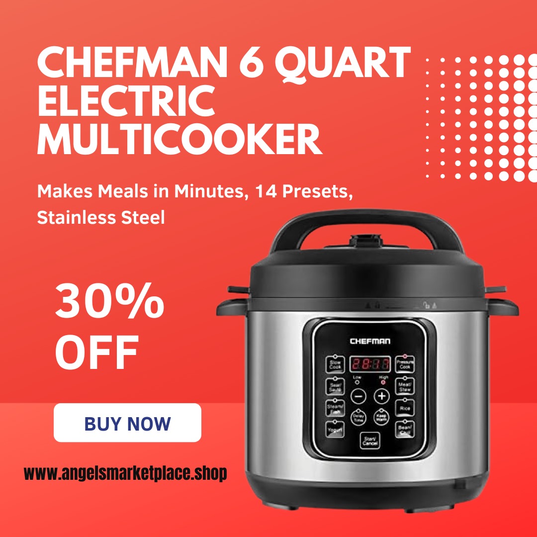 pmgrouplimited's tweet image. Chefman 6 Quart Electric Multicooker, Cook Slow, Rice-Cooker, Food Steamer, 
Sauté, Yogurt, Soup/Broth Maker, Makes Meals in Minutes, 14 Presets, Stainless Steel

Buy Now: tinyurl.com/5pztvdsj

#Chefman
#Multicooker
#Electric
#CookSlow
#RiceCooker
#FoodSteamer
#amazon