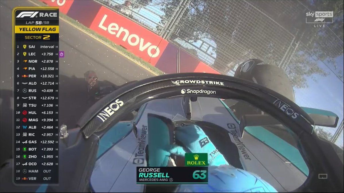 s0phja's tweet photo. every time carlos is about to win, george crashes OH MY GOD #AusGP https://t.co/bEKl778jGF