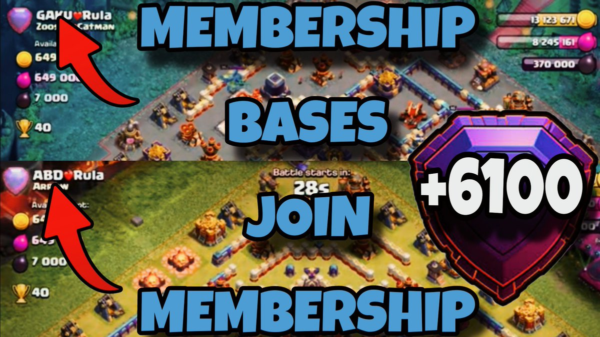 All TOp players legend bases available in cheap price join membership now 🥰👇
youtube.com/channel/UCvYou…
🔄🙏 Retweet great help for me ❤️