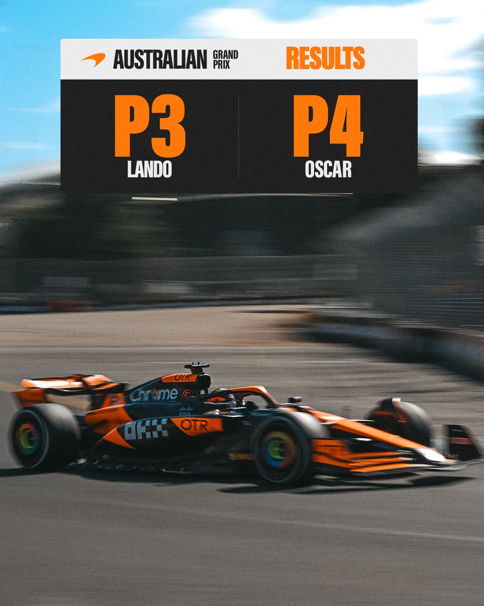 HUGE HAUL OF POINTS! ✌️

Lando and Oscar deliver a great drive in Melbourne! 👊

#AusGP 🇦🇺