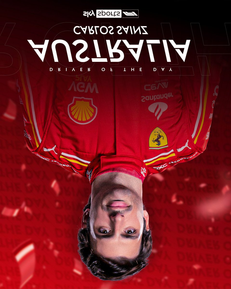 Your driver of the day down under, the smoothest of operators, Carlos Sainz! 🔴