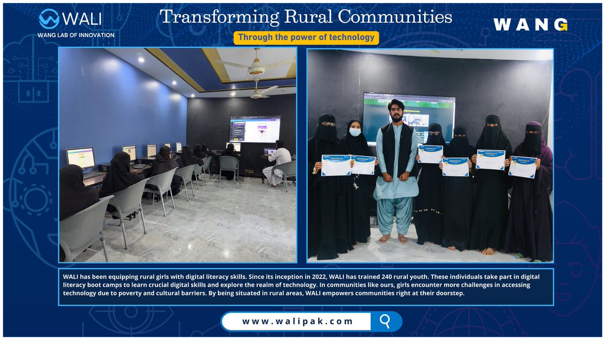 At WALI, Since 2022, we've equipped 240 youths with digital literacy, bringing the power of technology to their doorstep. In our rural areas of #Lasbela, where hurdles abound, we ensure every girl envisioning a tech-integrated future has the support to aim high. #DigitalLiteracy