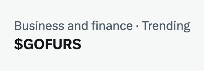 $GOFURS TRENDING WORLDWIDE ON X FOR BUSINESS AND FINANCE 🔥

#Solana