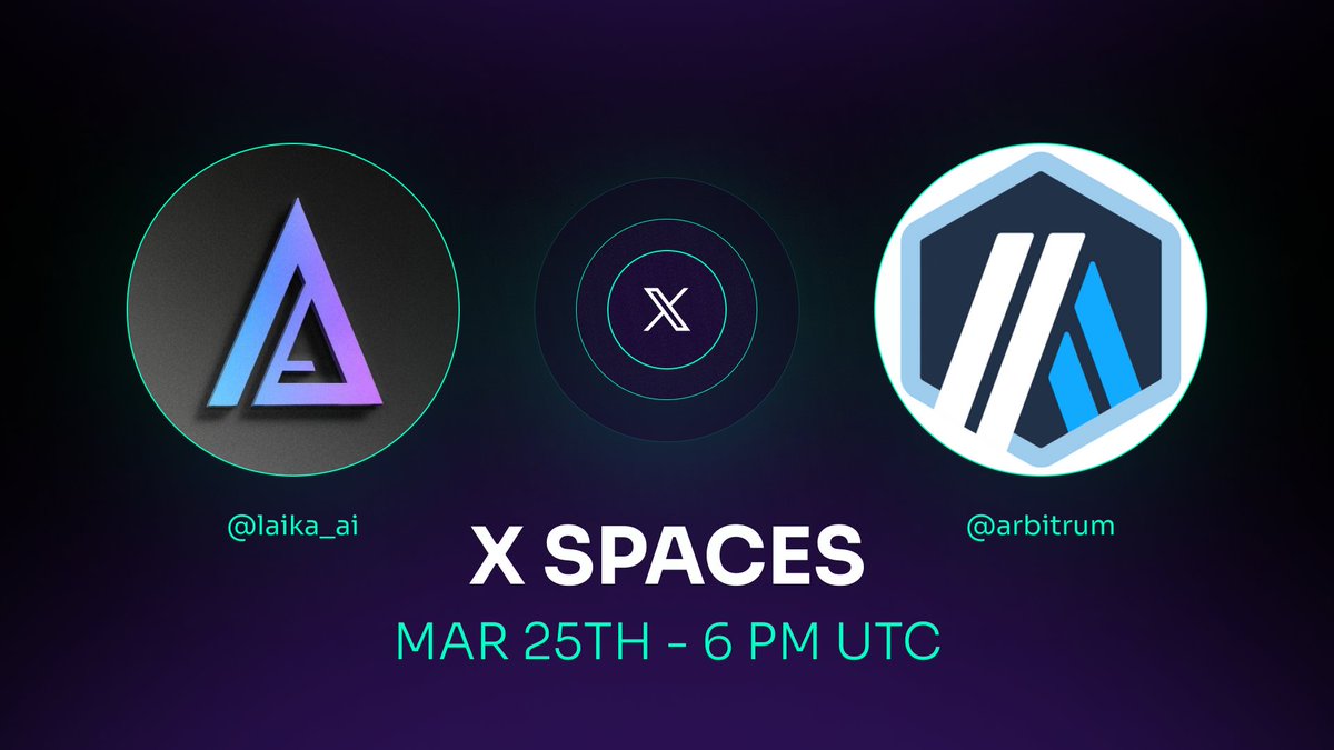Laika AI X Arbitrum Get ready for tomorrow's space with @arbitrum! as we explore our exciting integration and delve into the vibrant Arbitrum ecosystem. Set your reminders👇