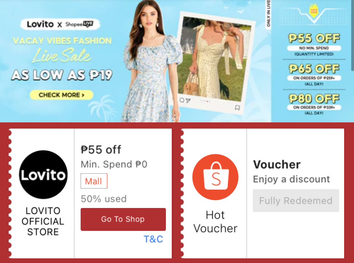 shopeelocket's tweet photo. claim your ₱55 off (min. spend of 0) LOVITO voucher here !

— https://t.co/RiFYoTZzzc https://t.co/D5wxMQGFXo
