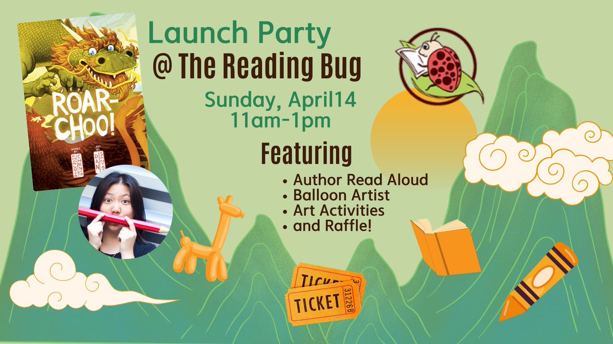 Revving up for the launch of Roar-Choo at the The Reading Bug and I’m so excited about the fun we’ll have with read aloud, a balloon animal artist, art activities, and so much more! For more info on my upcoming events, visit: charlotte.art/events
