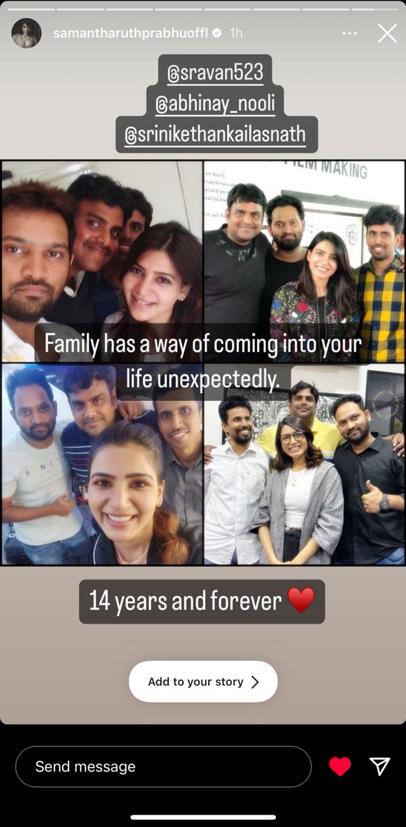 From chasing u near the mall openings in 2010 to personally knowing you in 2024 🙈 our bond has kept on growing so strong each and every passing year 🥹 tq for holding it so tight @Samanthaprabhu2 🫶 14 yrs & forever ❤️ @abhinay_nooli @nikethan4u #Samantha #SamanthaRuthPrabhu