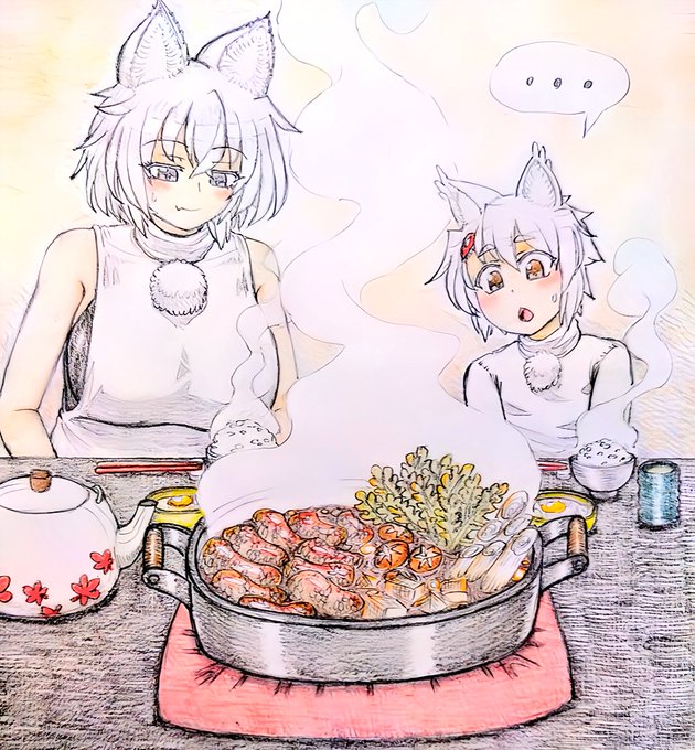 椛お姉ちゃんと一緒に精の付く晩御飯🐮🍲 