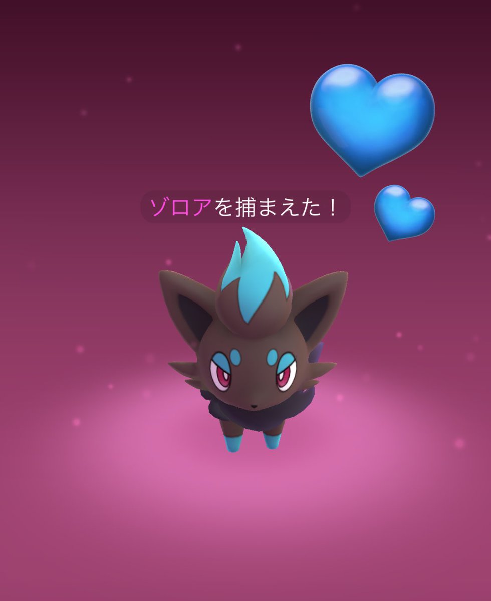 今回全然色違い出なくて
ショック受けてたら
ゾロア色違い来てくれたー😭✨️