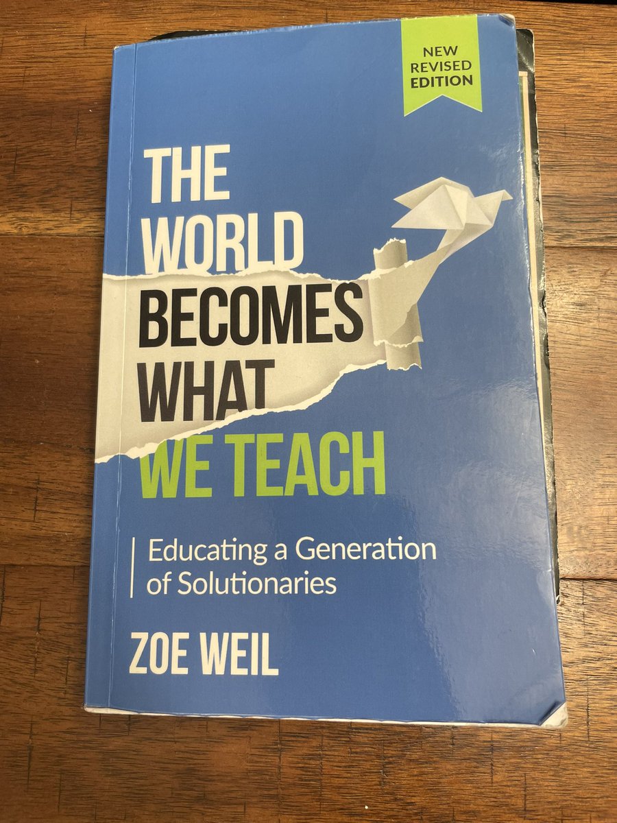 HitchcockLaci's tweet image. Inspiring read on the purpose of school and how we can create a better world. #solutionaries @ZoeWeil