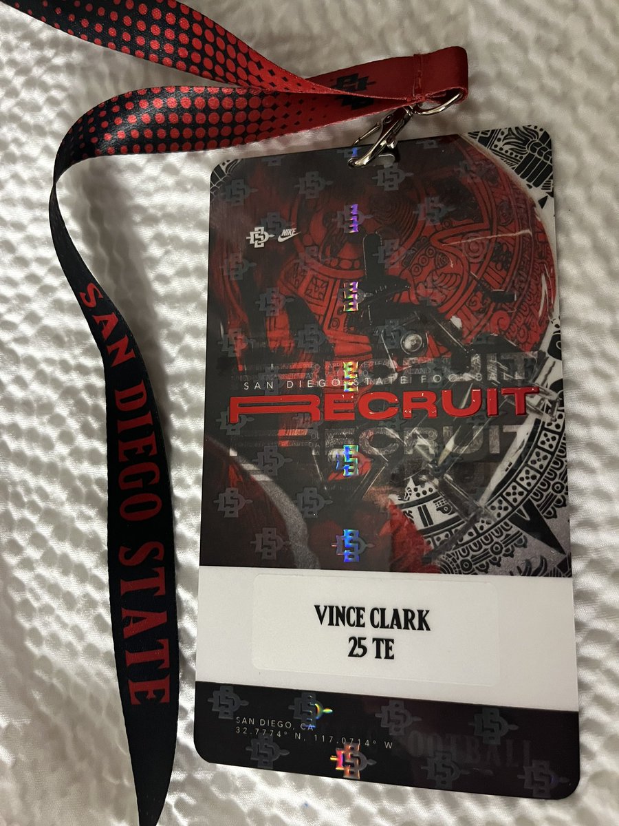Had an awesome Junior Day visit today at <a href="/AztecFB/">San Diego State Football</a> Thank you so much <a href="/CoachZacBarton/">Zac Barton</a> for the invite and personal meeting! Thank you <a href="/TheHC_CoachLew/">🔴 Sean Lewis ⚫️</a> <a href="/CoachRLindley/">Ryan Lindley</a> <a href="/SeanDillonSDSU/">Sean Dillon</a> for your time! 🌴 
-
<a href="/eehowren/">Ernie Howren</a> <a href="/carterlewis52/">Carter Lewis</a> <a href="/ManogueFB/">Manogue Football</a>