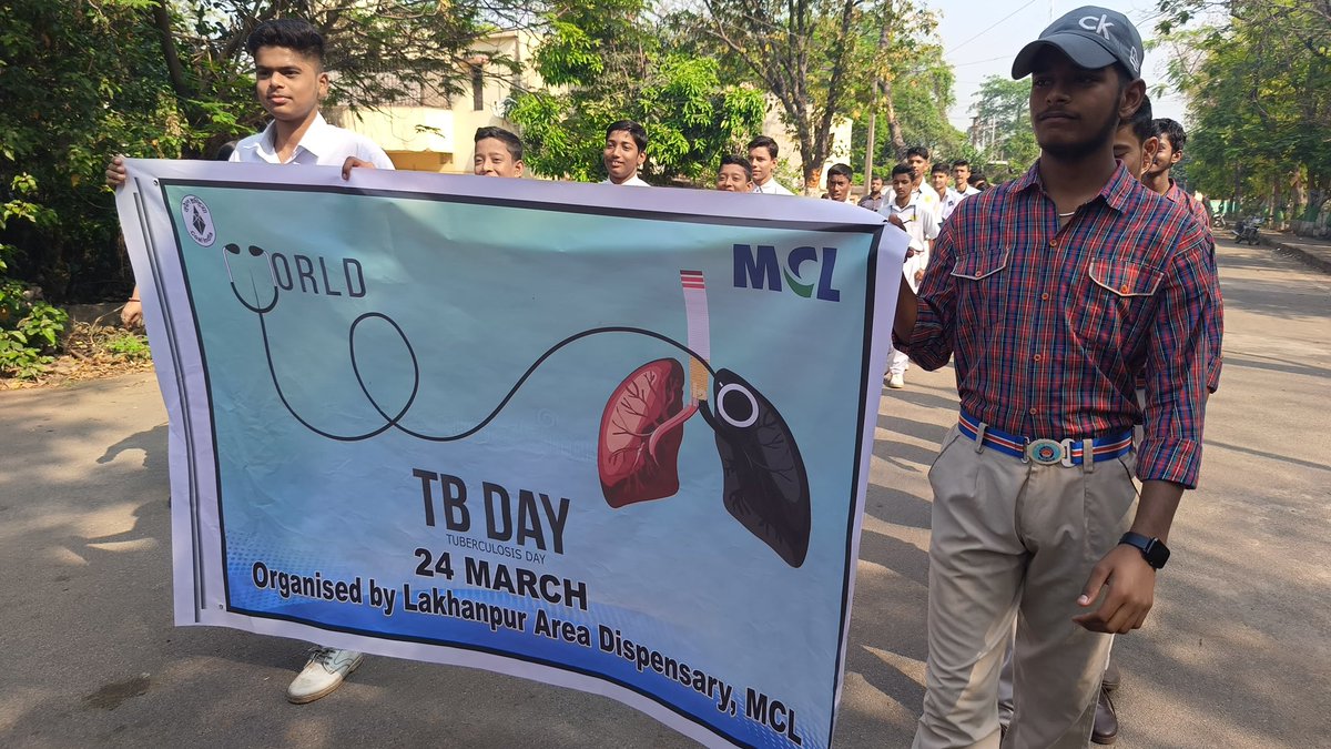 MCL Lakhanpur Area Dispensary celebrates World TB Day under the able guidance of Dr. Ankit Sharma. Rallies, discussions and quizzes were conducted in association with DAV school children to increase awareness in the nearby communities.
#WorldTBDay2024 
#Tuberculosis 
#WecanendTB