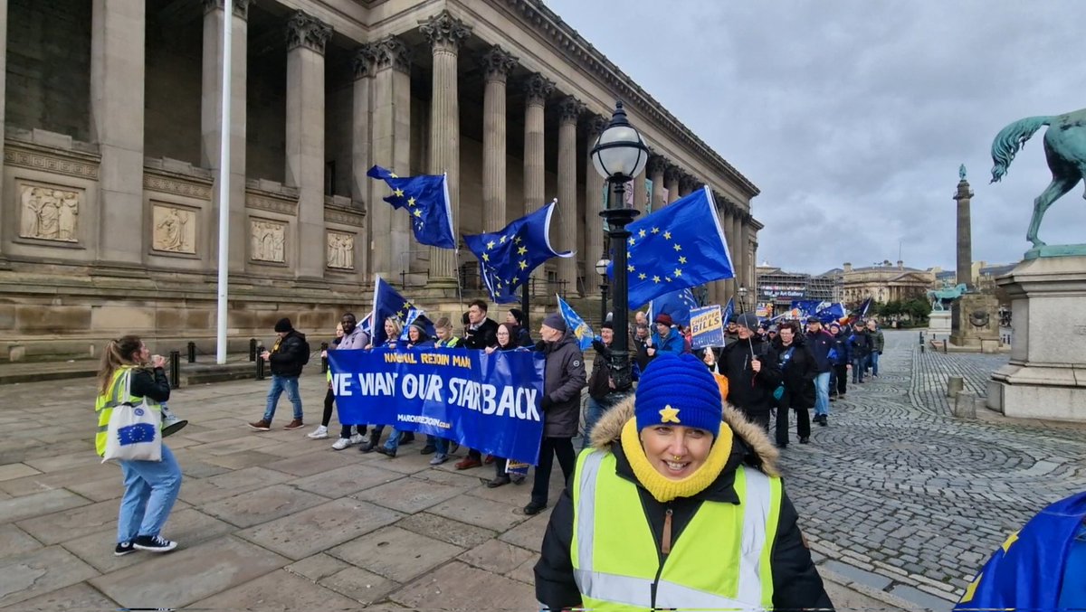 Yesterday; Pic 1 National March, London called with 2 political party's money and well known 'actor'. (Fox) Pic 2 Regional March in Liverpool called by a 22yr old aspiring nurse, with ZERO money behind it. Don't be gaslit, people. As polls show, #RejoinEU is the majority!