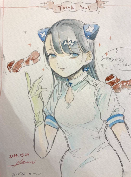 今日描かせてもろたスケブなり 