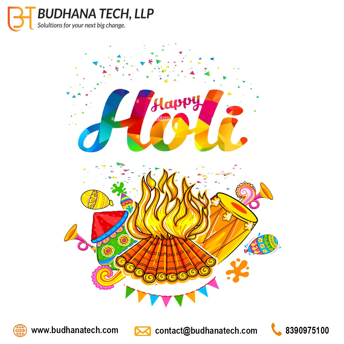 BudhanaTech's tweet image. &quot;Let the colors of Holi spread the message of peace and happiness. Wishing you and your loved ones a vibrant and joyful Holi!&quot;
#HappyHoli #HoliFestival #ColorsOfJoy #FestivalOfColors #HoliCelebration #HoliHai
#RangBarse #Holi2024 #JoyfulMoments #SpreadLoveAndColors