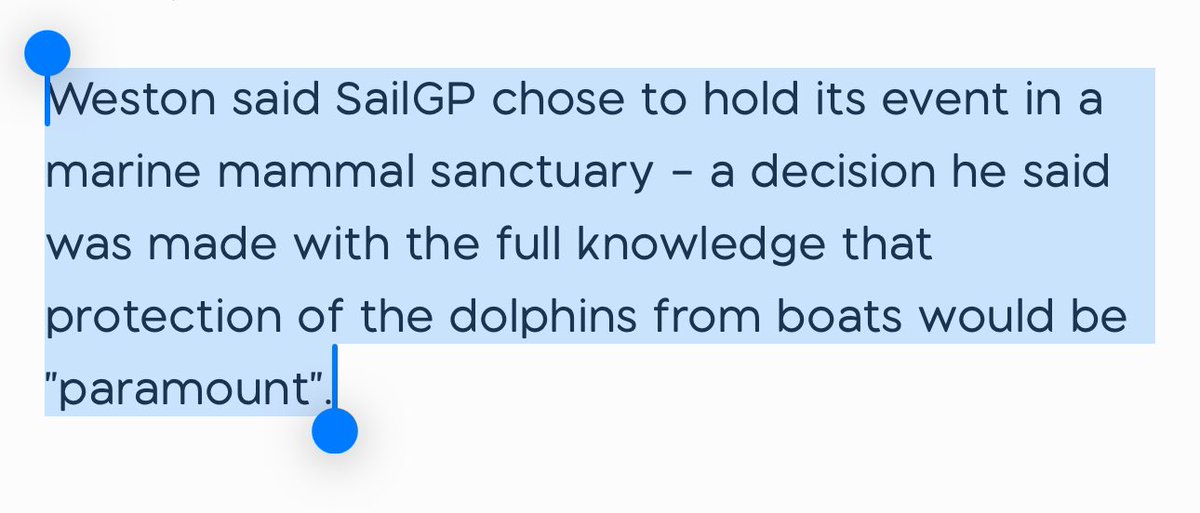 In 2023, SailGP literally celebrated its Marine Mammal Management Plan as an “industry-leading example of SailGP’s commitment to environments in which we operate” SailGP moved the event from Auckland which is not a hector breeding sanctuary. Disappointed to see iwi being blamed