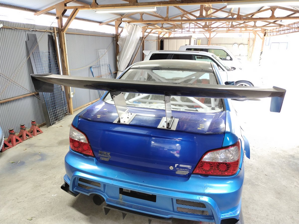 トランク土台の補強が完成しました。 GDBインプレッサの場合、GT