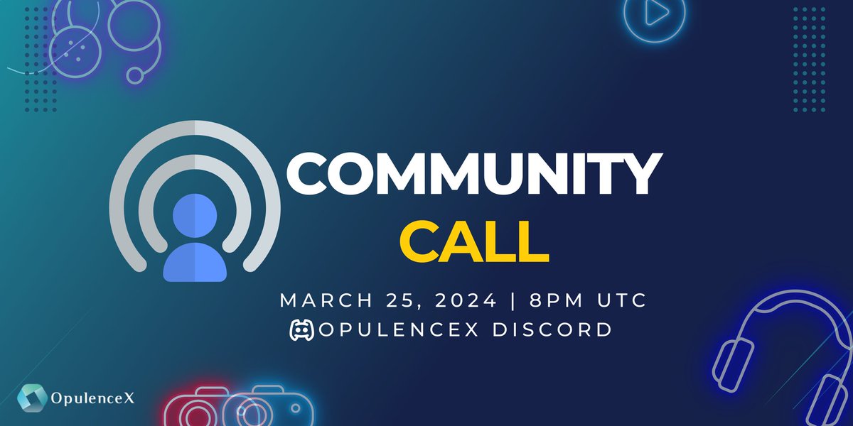 📣 All our avid Space Call listeners, there will be no #SpaceSunday this week instead, we will have a Community Call entitled 'AMM TALKS' on March 25, 2024 at 8PM UTC. 
 
Join here 👉 discord.gg/mj5PBC5JW4
#AMM #OpulenceX #DeFi