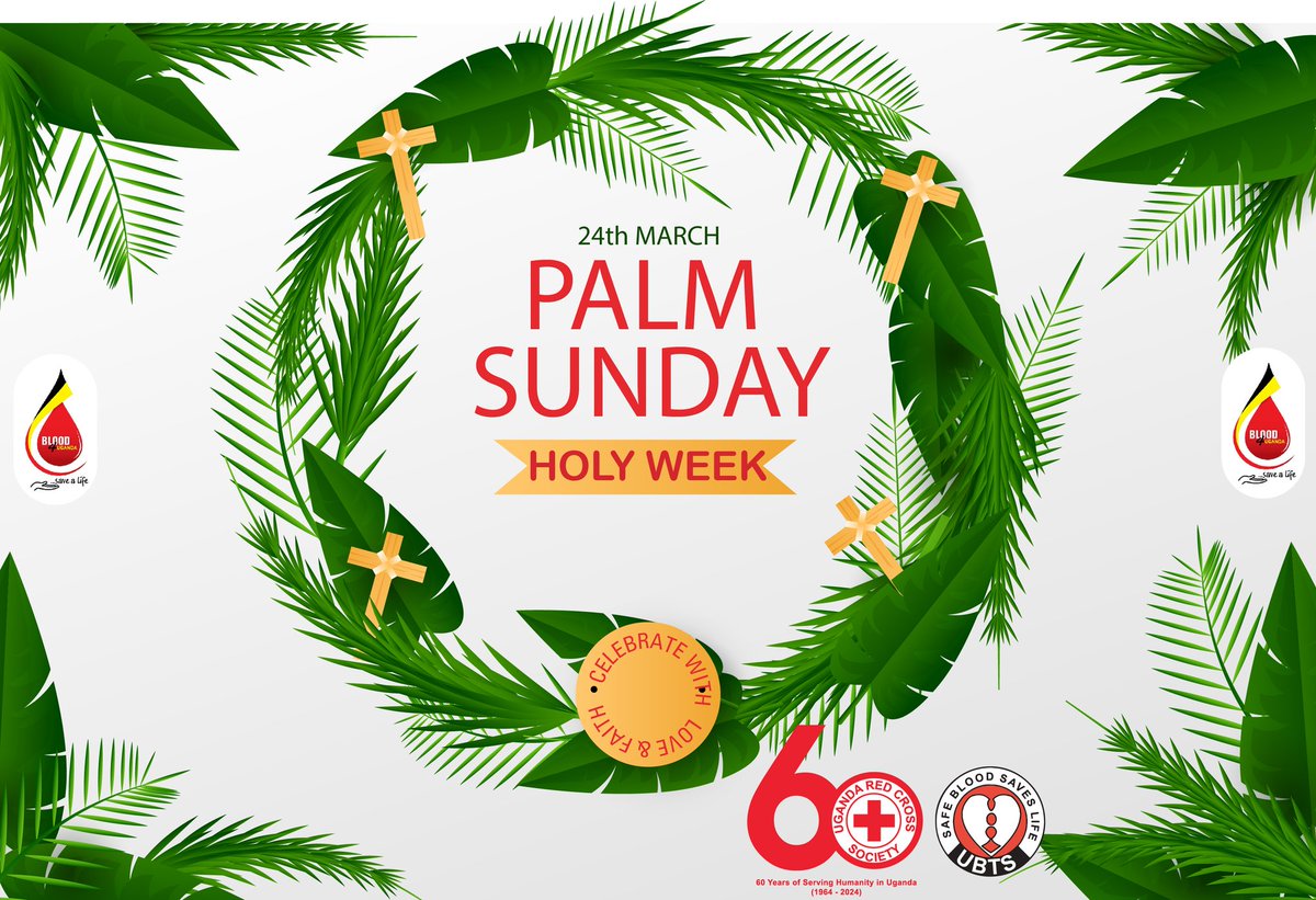 Blessed Palm Sunday to all blood donors.  Don't forget to donate a unit of blood ahead of the Easter day celebrations. @MinofHealthUG @nphionavickie @UgandaRedCross @ubtsug1 @JaneRuth_Aceng @ainbyoo