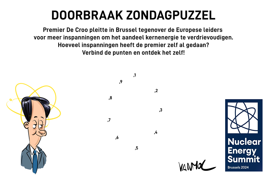 #doorbraak #vanmol #vanmoltoons #cartoon #kernenergie #AlexanderDeCroo #NuclearEnergySummit