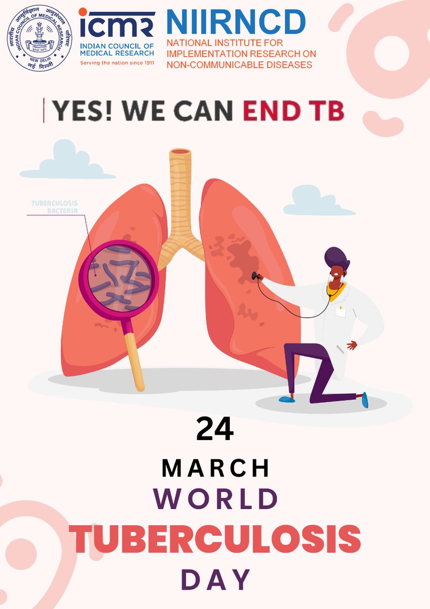 Today is #WorldTBDay2024 . Together, we can end TB! At @niirncdjodhpur, we're committed to innovative research and impactful implementation to combat TB. Join us in our mission. Every action counts! #EndTB #TBHaregaDeshJeetega #TBHDJ #TBMuktBharat @MoHFW_INDIA @ICMRDELHI