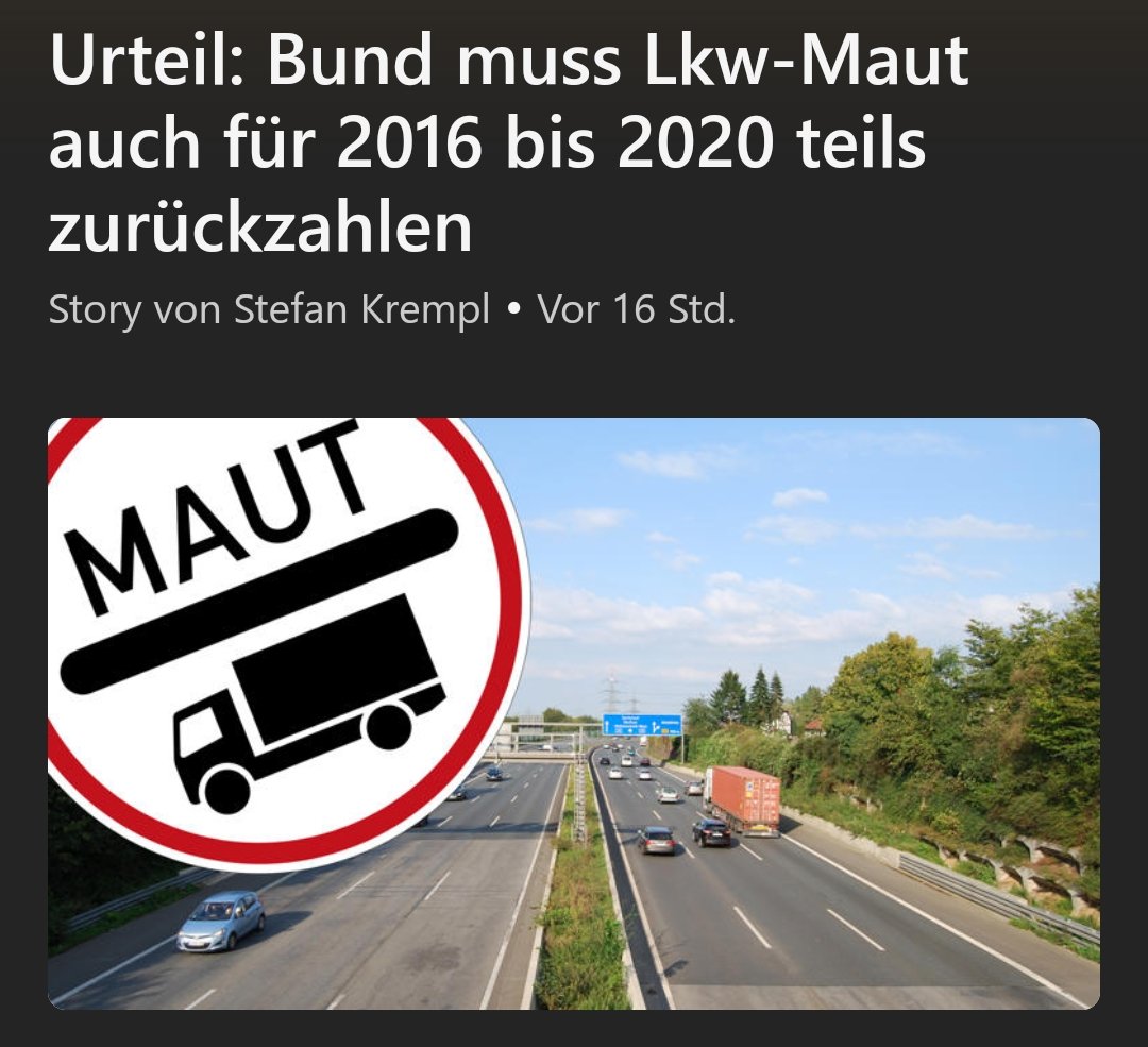 Und der nächste Supergau, eingebrockt von der #CSU . 1 000 000 000 € wird uns alle die Unfähigkeit von #dobrindt und #scheuer kosten. Es wird Zeit sie haftbar zu machen. @CSU @csu_bt