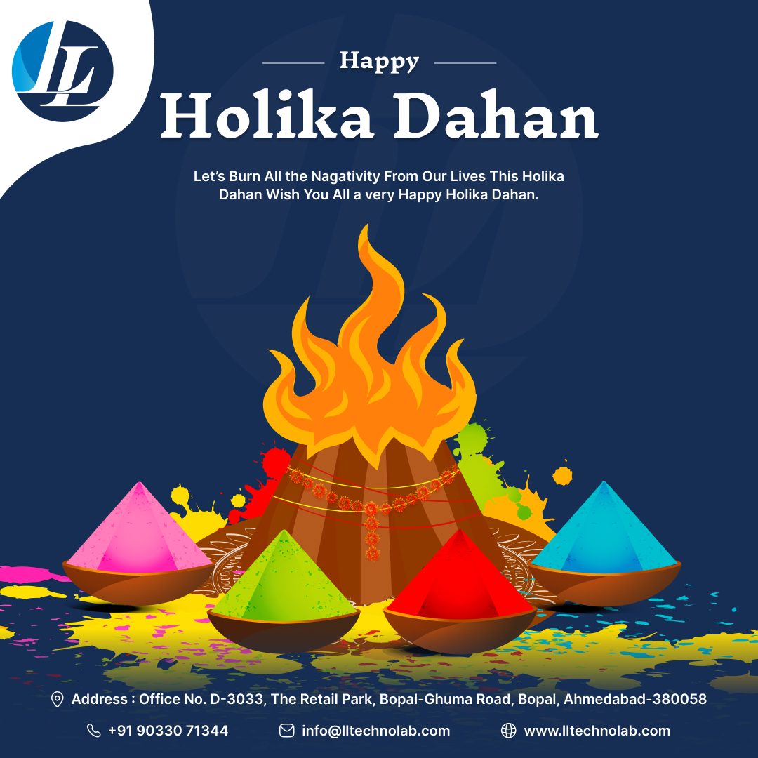 lltechnolab's tweet image. Embrace the spirit of Holika Dahan: triumph of good over evil. Wishing you joy, unity, and positivity! #HolikaDahan 
#HolikaFestival #FestivalOfColors #HoliCelebration #VictoryOfGood #HolikaBonfire #DivineCelebration #PositiveVibesOnly #GoodOverEvil #ColorfulCelebration