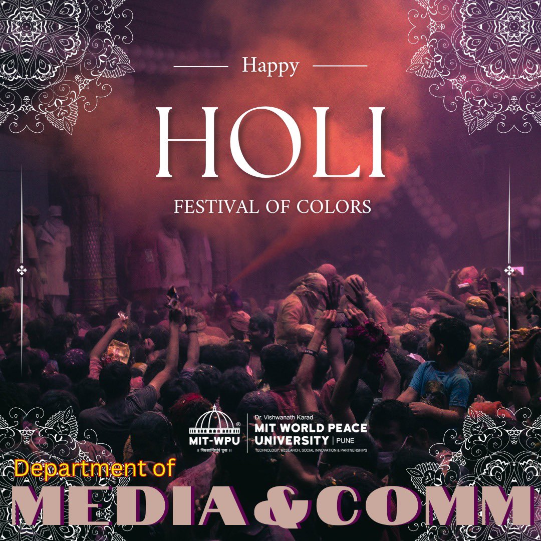 Wishing everyone an super AWESOME HOLI 

#mitwpu #pune #campuslife #happyholi #holihai #festivalofcolours #incredibleindia #media #journalism #films #communication