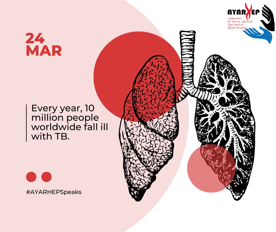 3/10 Every year, 10 million people worldwide fall ill with TB. Despite being preventable and curable, 1.5 million people die from TB annually, making it the world’s top infectious killer, as reported by @WHO. @Aidsfonds_intl @ahfkenya #AYARHEPSpeaks #YesWeCanEndTB