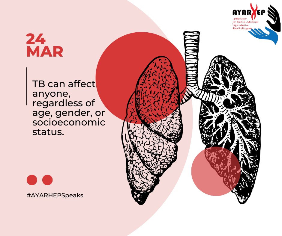 2/10 TB can affect anyone, regardless of age, gender, or socioeconomic status. It thrives in conditions of poor ventilation, overcrowding, and close contact with infected individuals. @Aidsfonds_intl @ahfkenya #AYARHEPSpeaks #YesWeCanEndTB