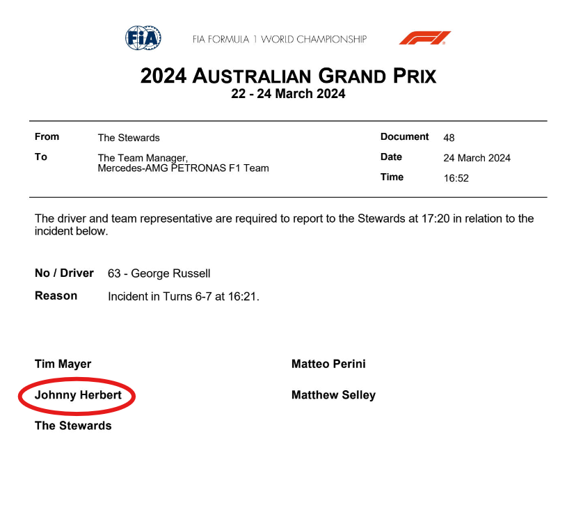 Nachez98's tweet photo. Johnny Herbert, uno de los comisarios que ha tomado la decisión de sancionar a Fernando fue humillado por Alonso en 2016 en pleno directo después de que Herbert dijese que Alonso debía retirarse 
https://t.co/dENvxRBNEq https://t.co/MjLEPSfEyu