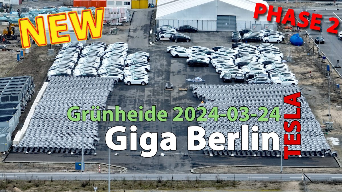 😎👉Tesla Giga Berlin Update #197 - PHASE 2 🚨 NEW drone video online! 2024-03-24 youtube.com/watch?v=he4G6c… @elonmusk #tesla #GigaBerlin #gigafactory #gf4