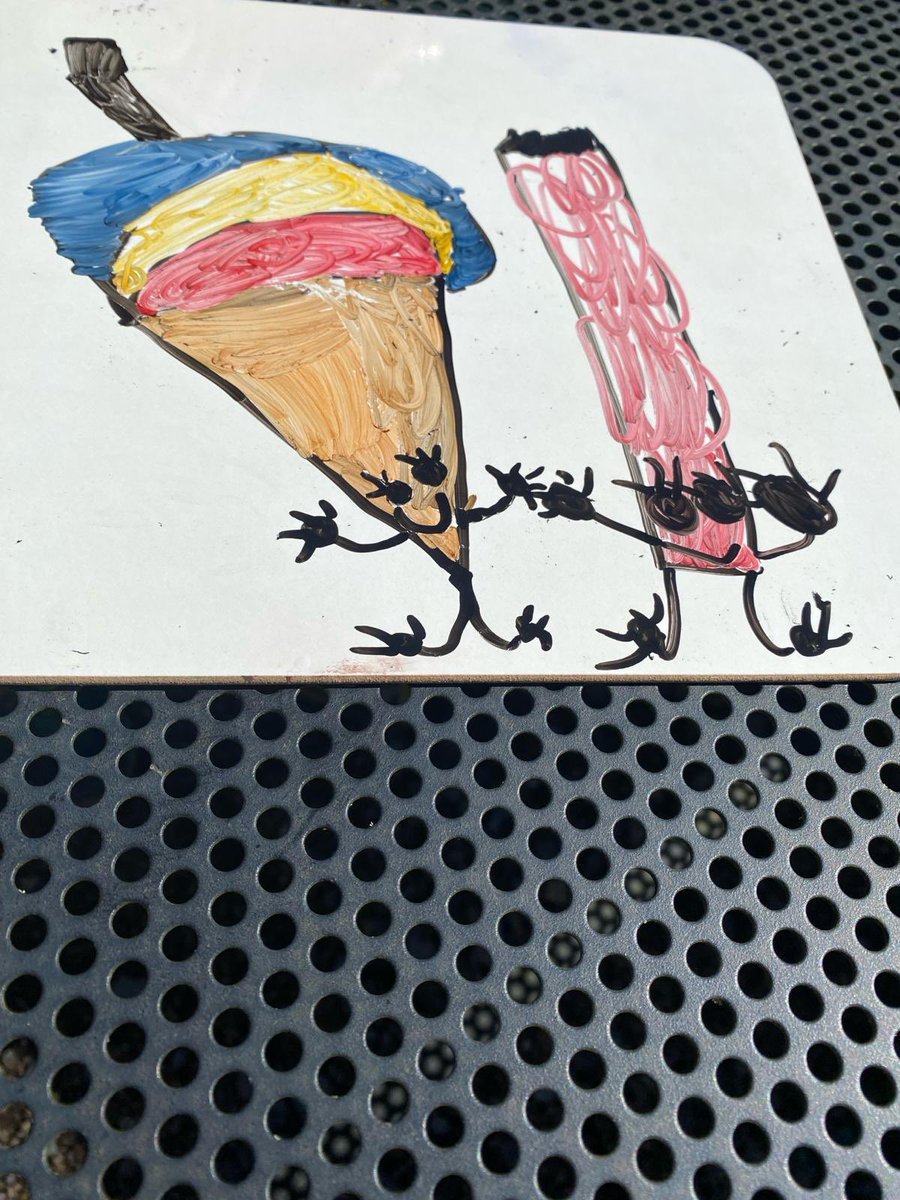 @NTKillerton Otis(5) didn’t want to draw an egg he’d rather have an ice cream instead